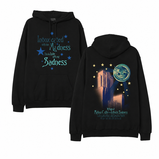 Black Pullover Hoodie Intoxicated with the Madness Night of MCIS