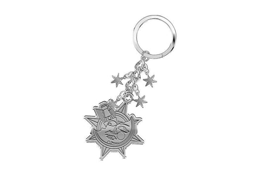 Silver Keychain Star Charm
